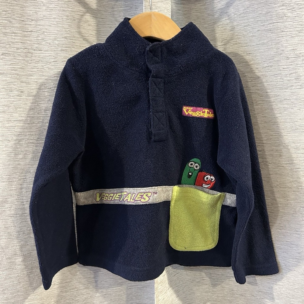 Vintage Veggie Tales‎ Embroidered Pullover Sweater